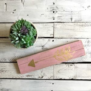 Rustic Pink Arrow Reclaimed Wood Sign